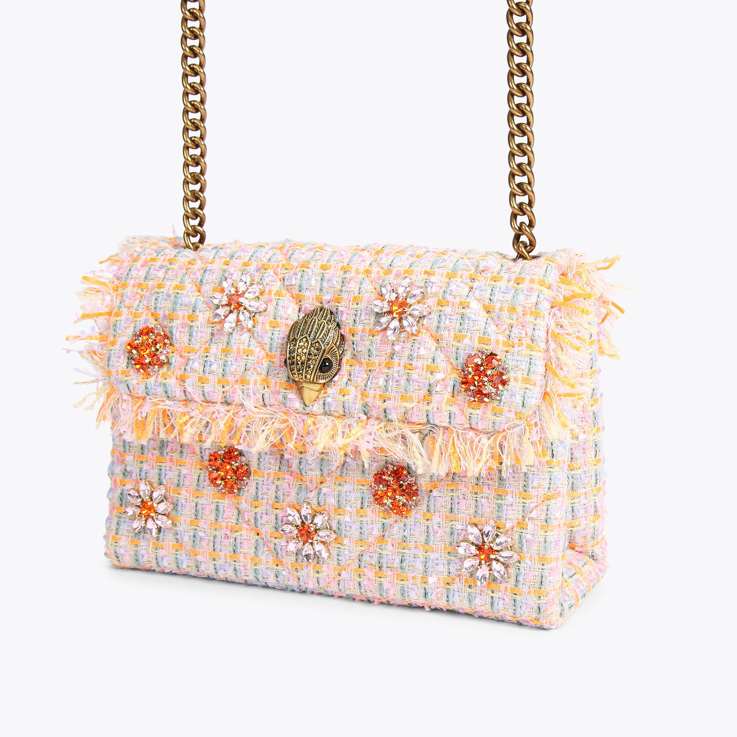 TWEED MD KENSINGTON BAG Orange Cross Body Purse by KURT GEIGER LONDON