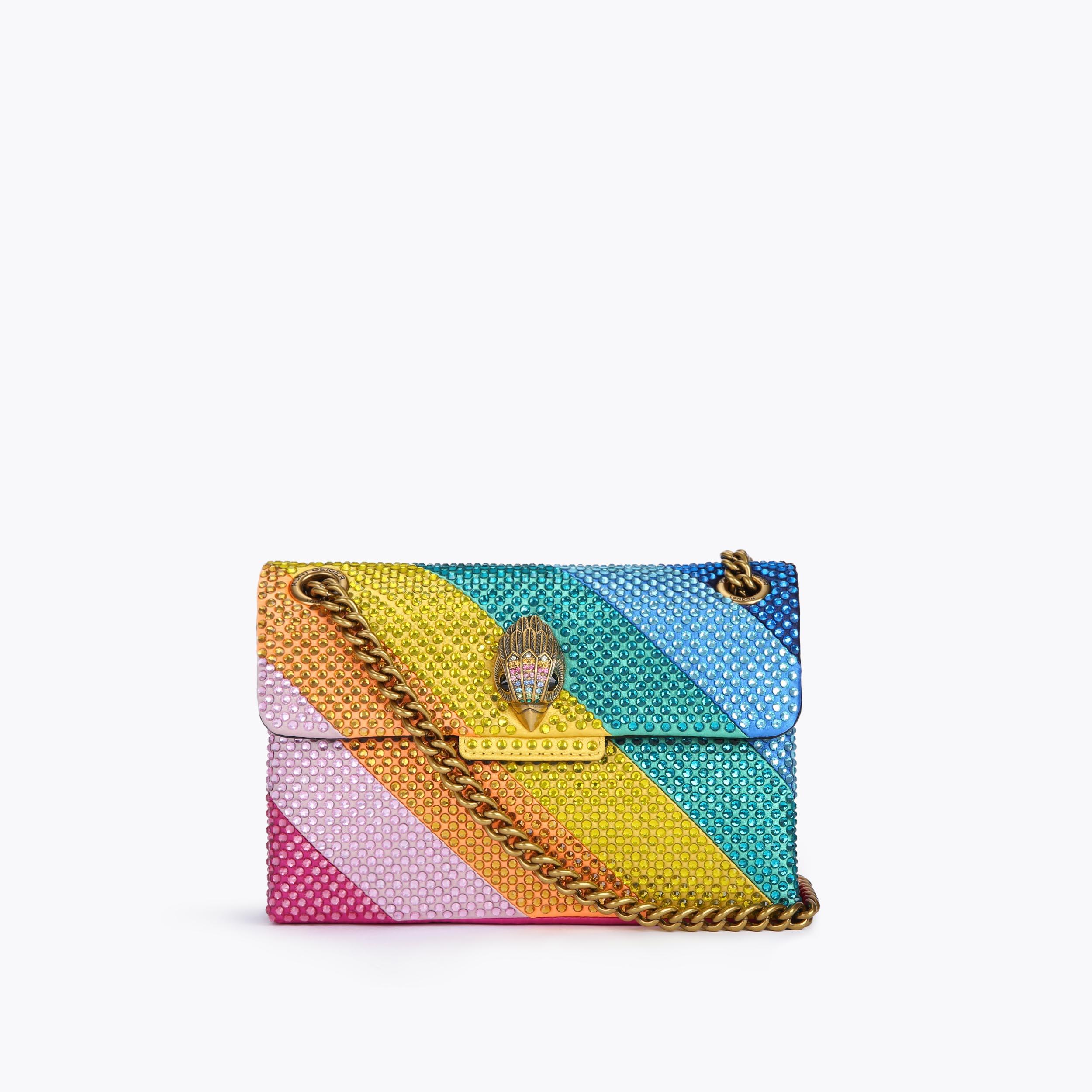 kurt geiger rhinestone rainbow bag