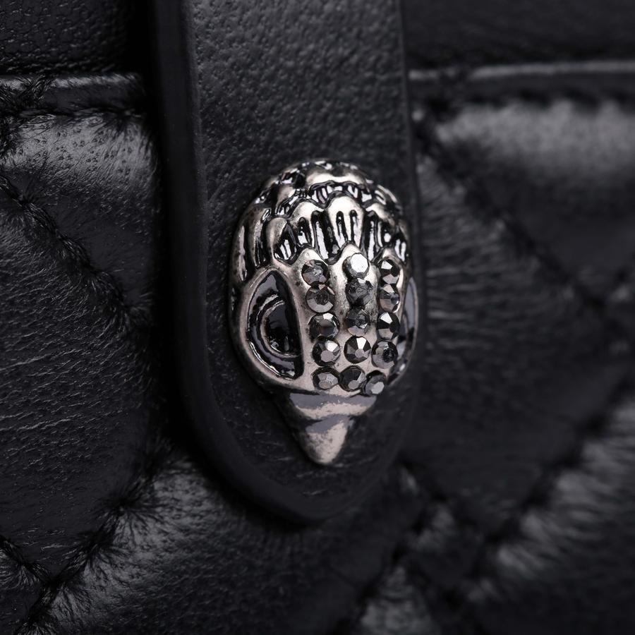 ☆COURONNE☆ Le Temp card Wallet RCWGX25111BKX MULTI CARD HOLDER Croc Embossed Leather Card Holder by KURT