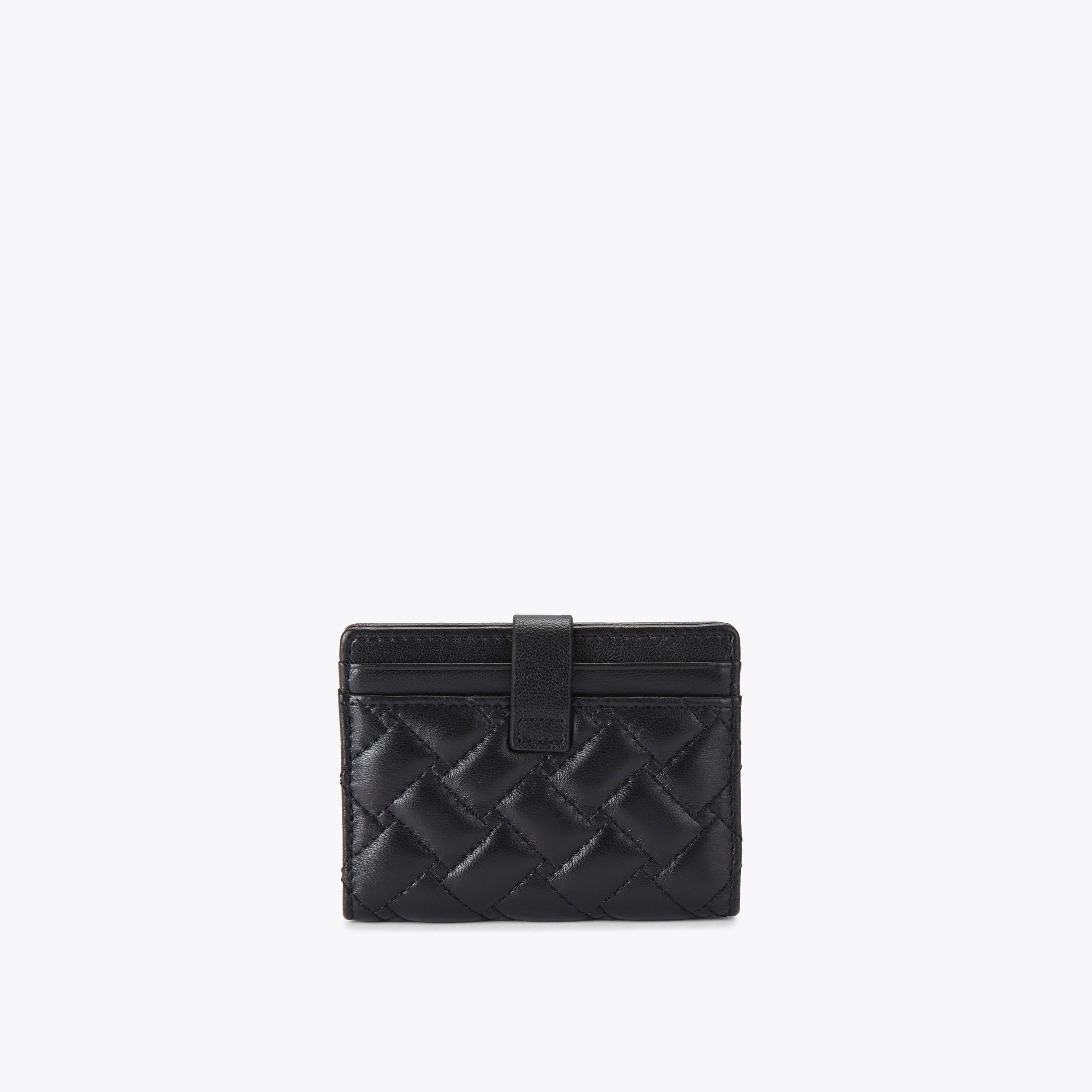 Black Quilted Multi-Card Holder | Kurt Geiger