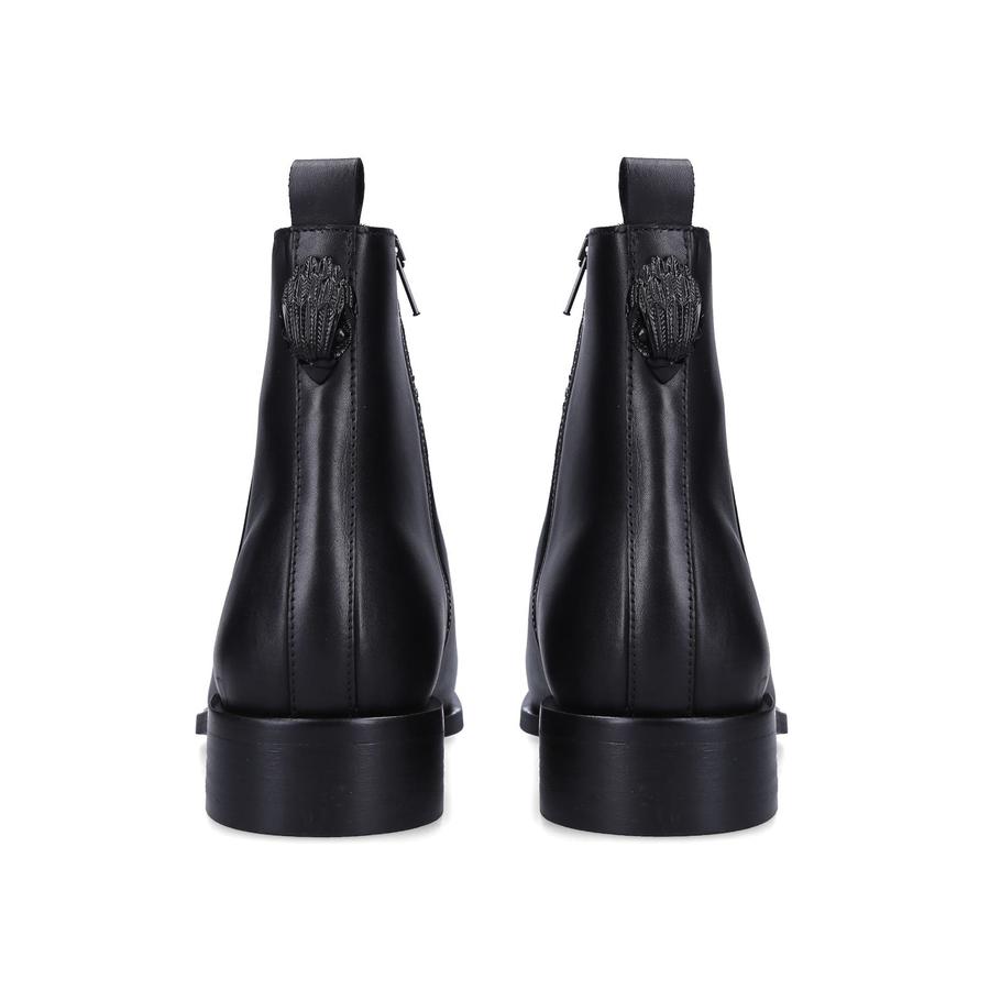 BARNES ZIP BLACK LEATHER ANKLE BOOT by KURT GEIGER LONDON
