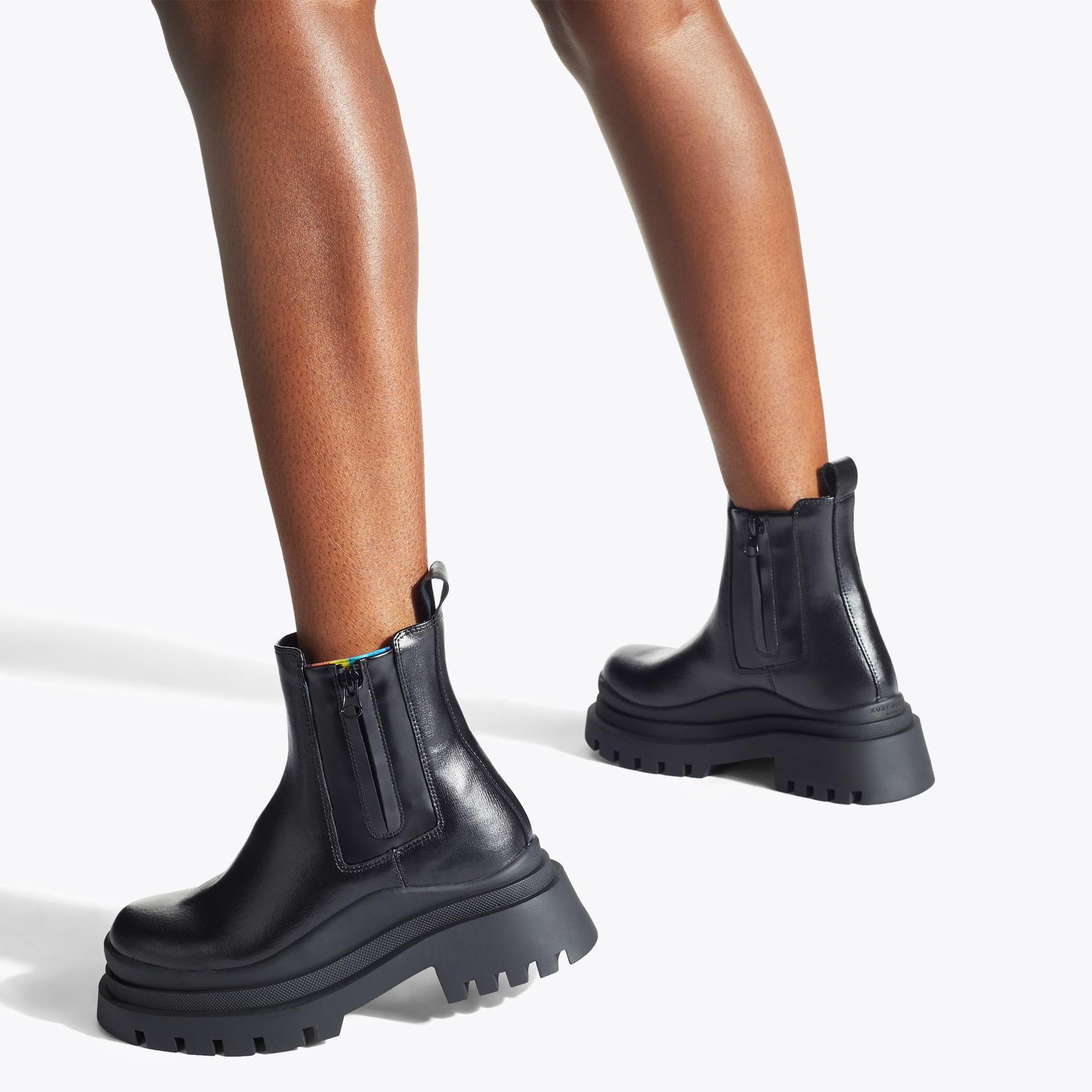 ATLAS CHUNKY BLACK CHELSEA BOOT by KURT GEIGER LONDON