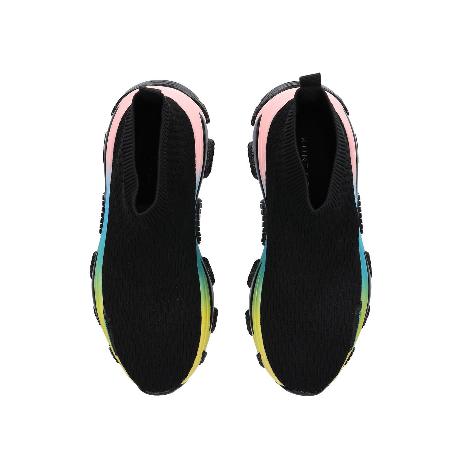 LETTIE KNIT SOCK RAINBOW Black Knitted Sock Sneakers by KURT  display picture 2