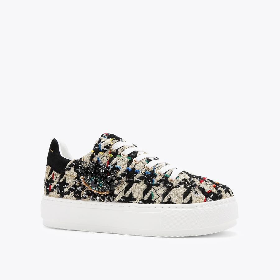 K♢041 stylist LANEY EYE Fabric Trainers by KURT GEIGER LONDON