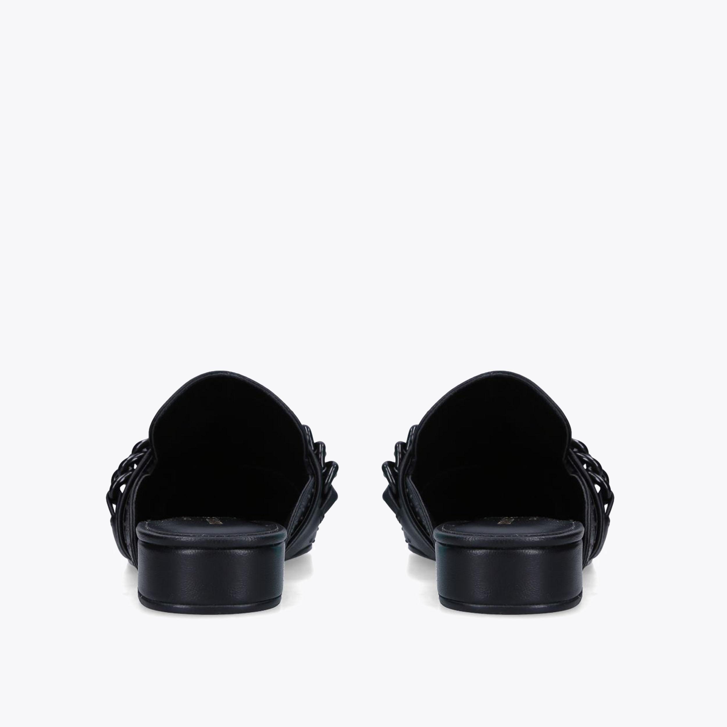 CHELSEA BLACK LEATHER STUDDED MULE DRENCH by KURT GEIGER LONDON
