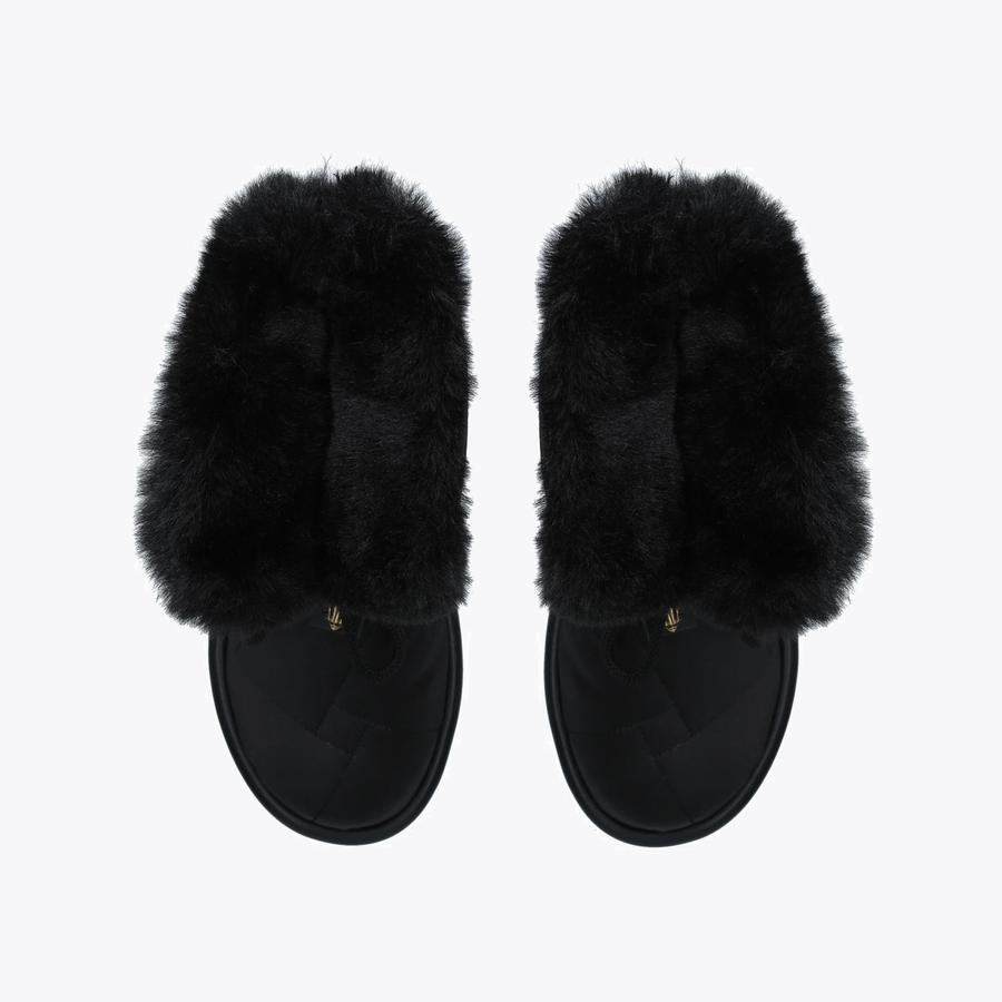 ORSON PUFFER BOOTIE Black Orson Lace Up Quilted Nylon Puffer