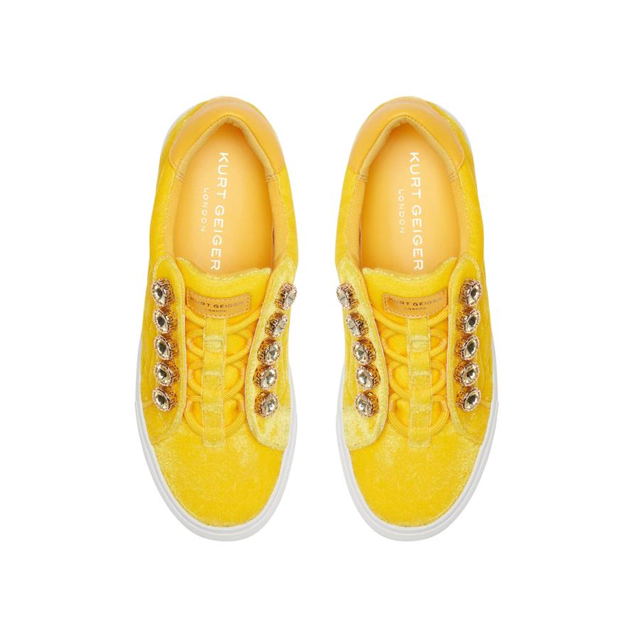 Chunky yellow sneakers clearance