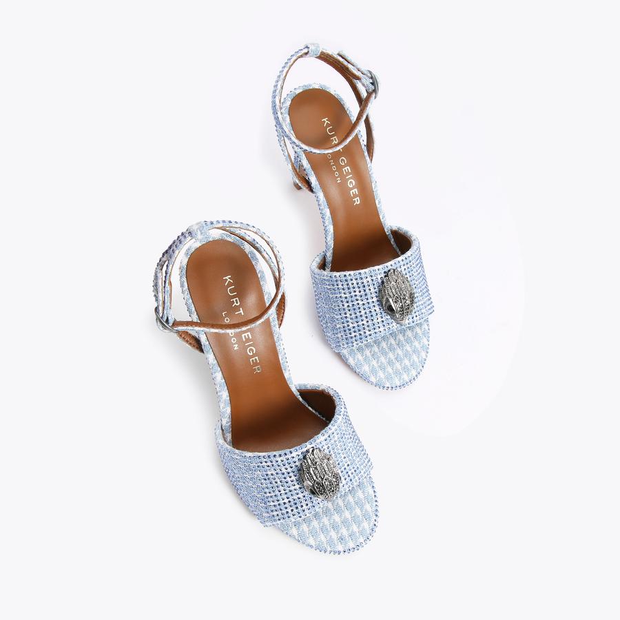 KENSINGTON SANDAL Blue Heel by KURT GEIGER LONDON