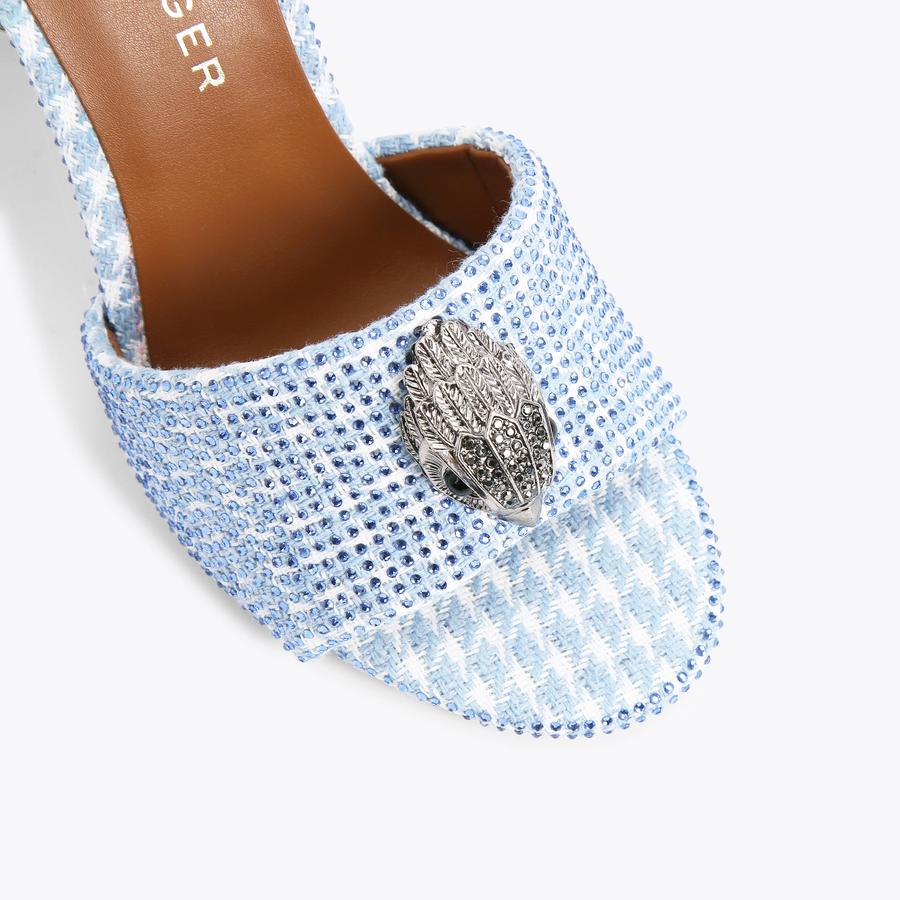 KENSINGTON SANDAL Blue Heel by KURT GEIGER LONDON