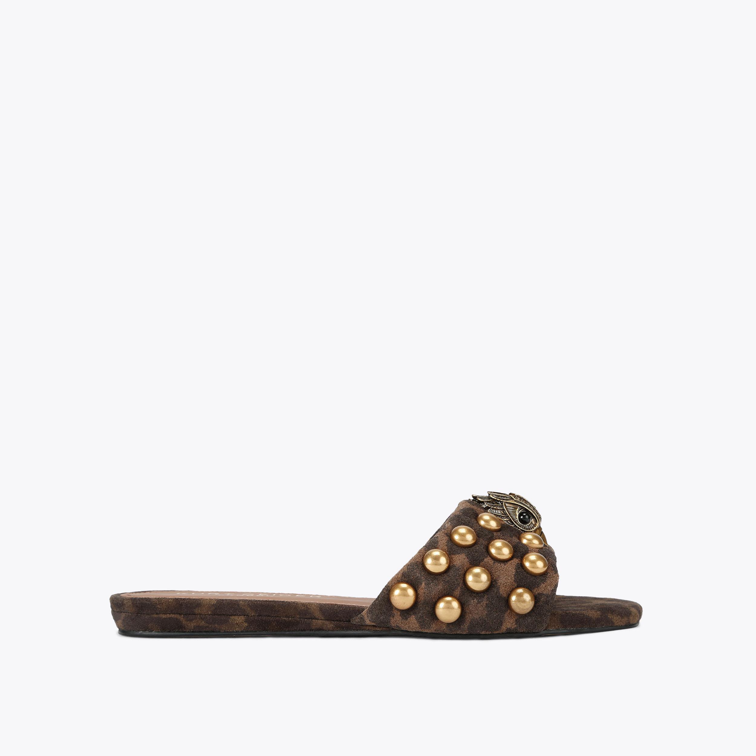 kente　73/4 KENSINGTON FLAT SANDAL Satin Printed Sandal by KURT GEIGER