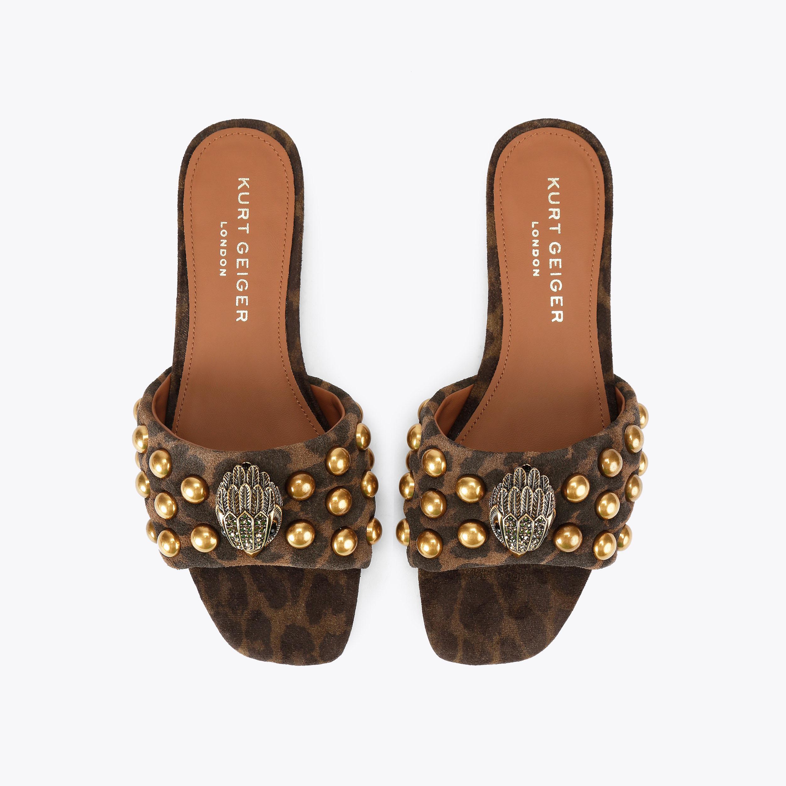 KENSINGTON FLAT SANDAL Denim Slip On Sandal by KURT GEIGER
