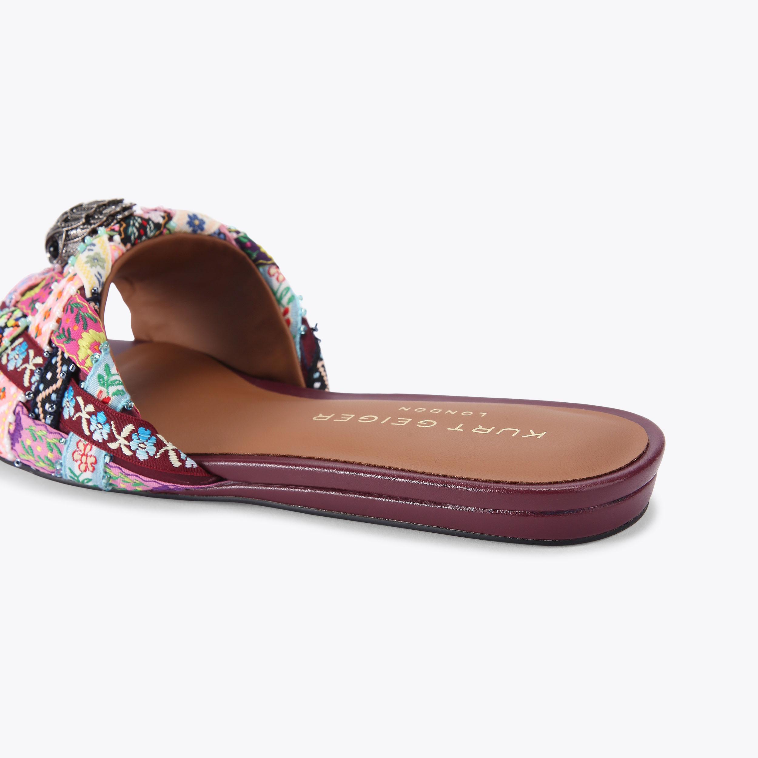 サンダル・ミュール KENSINGTON FLAT SANDALS KENSINGTON FLAT SANDAL Floral Print Slip On Sandal by KURT