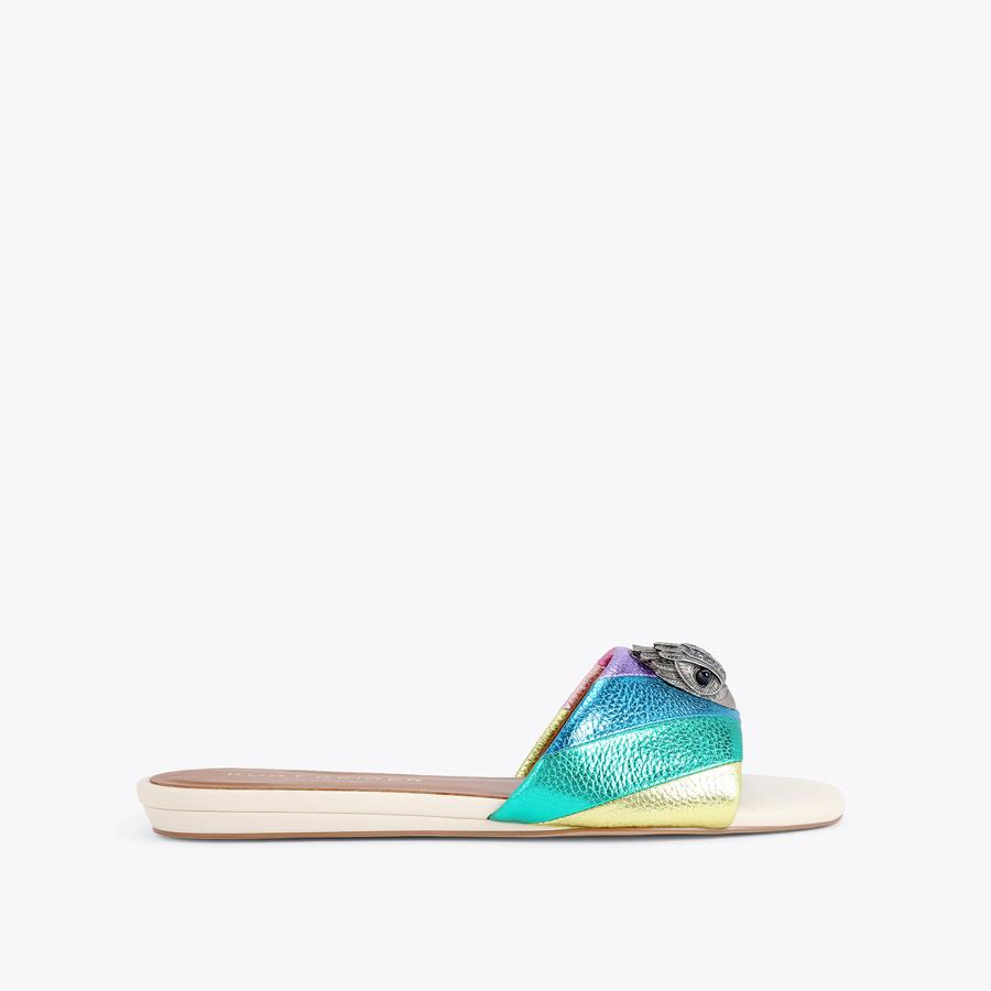 ケイン KENSINGTON FLAT SANDAL Rainbow Slip On Sandal by KURT GEIGER
