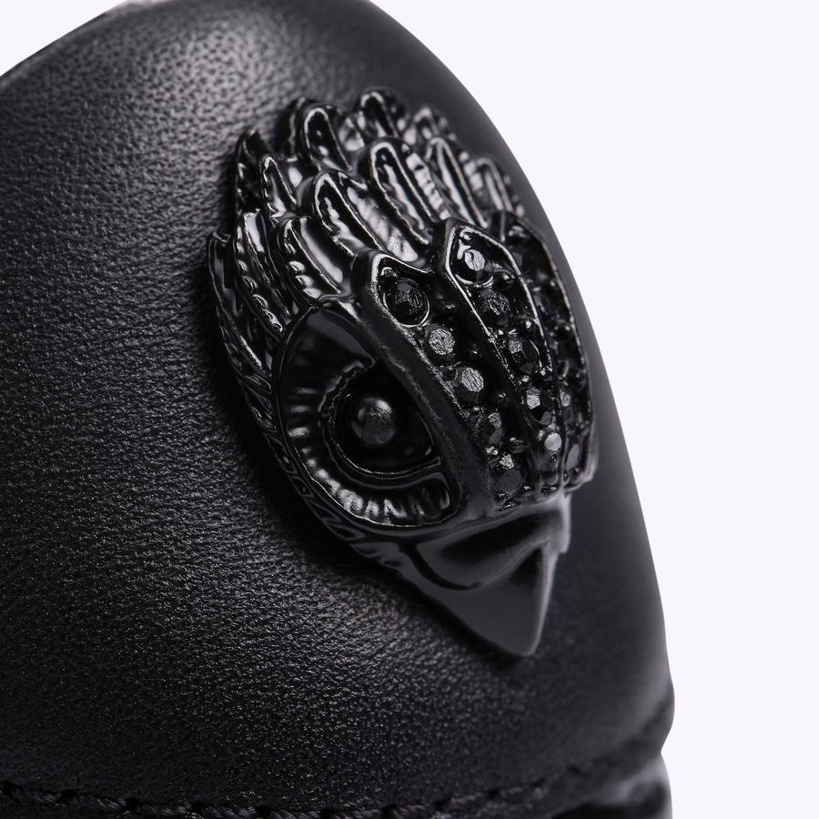 Laney Croc Black Leather Sneakers for Men | Kurt Geiger