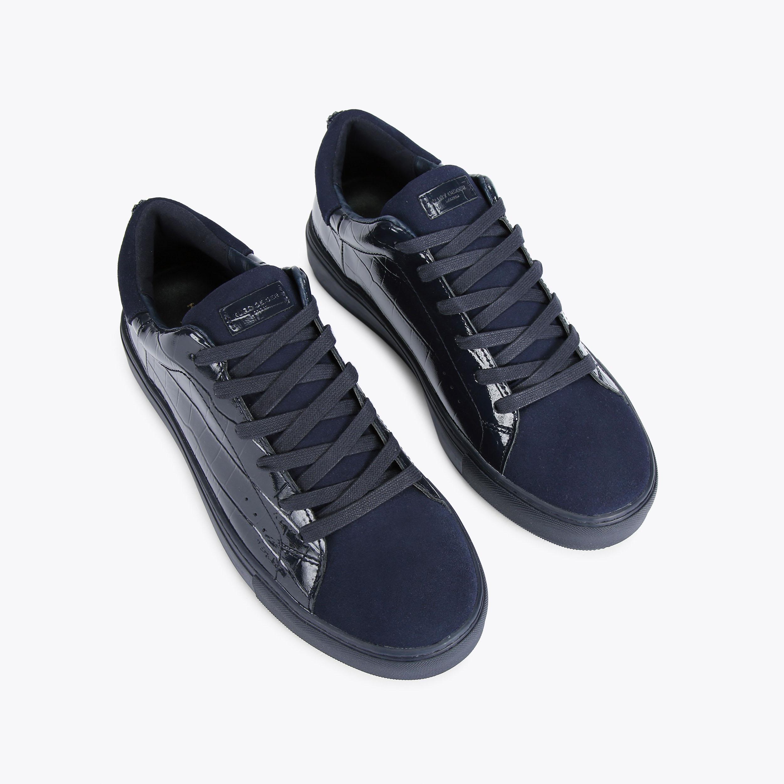 LANEY CROC MENS Navy Sneakers by KURT GEIGER LONDON