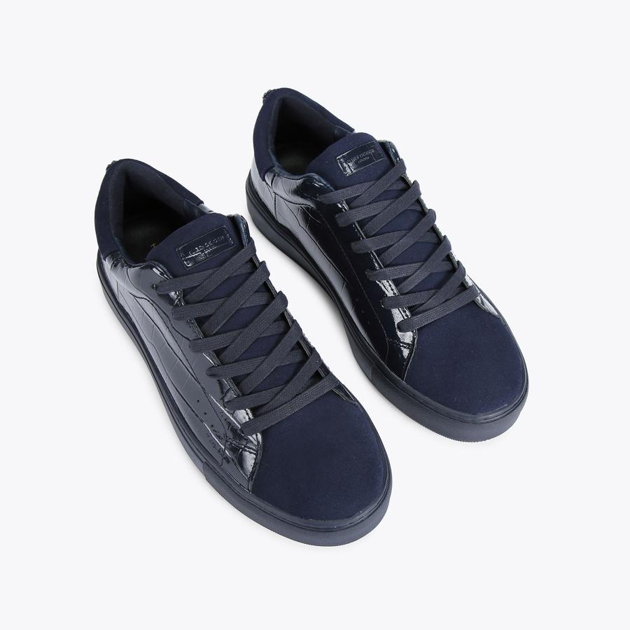 LANEY CROC MENS Navy Sneakers by KURT GEIGER LONDON