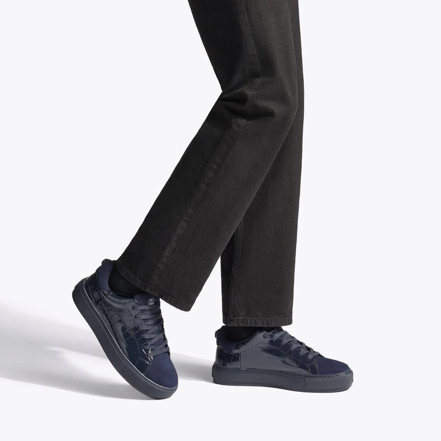 LANEY CROC MENS Navy Sneakers by KURT GEIGER LONDON