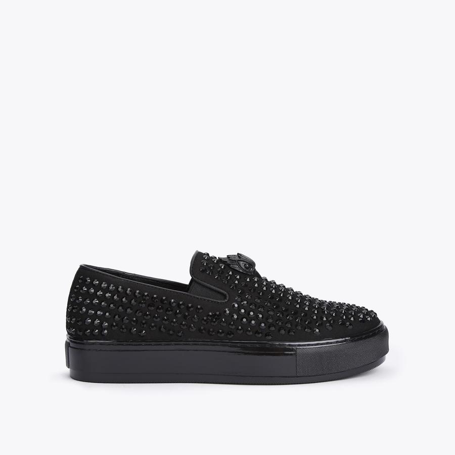 LANEY STUD SLIP-ON MENS Black Stud Slip On Sneaker by KURT GEIGER