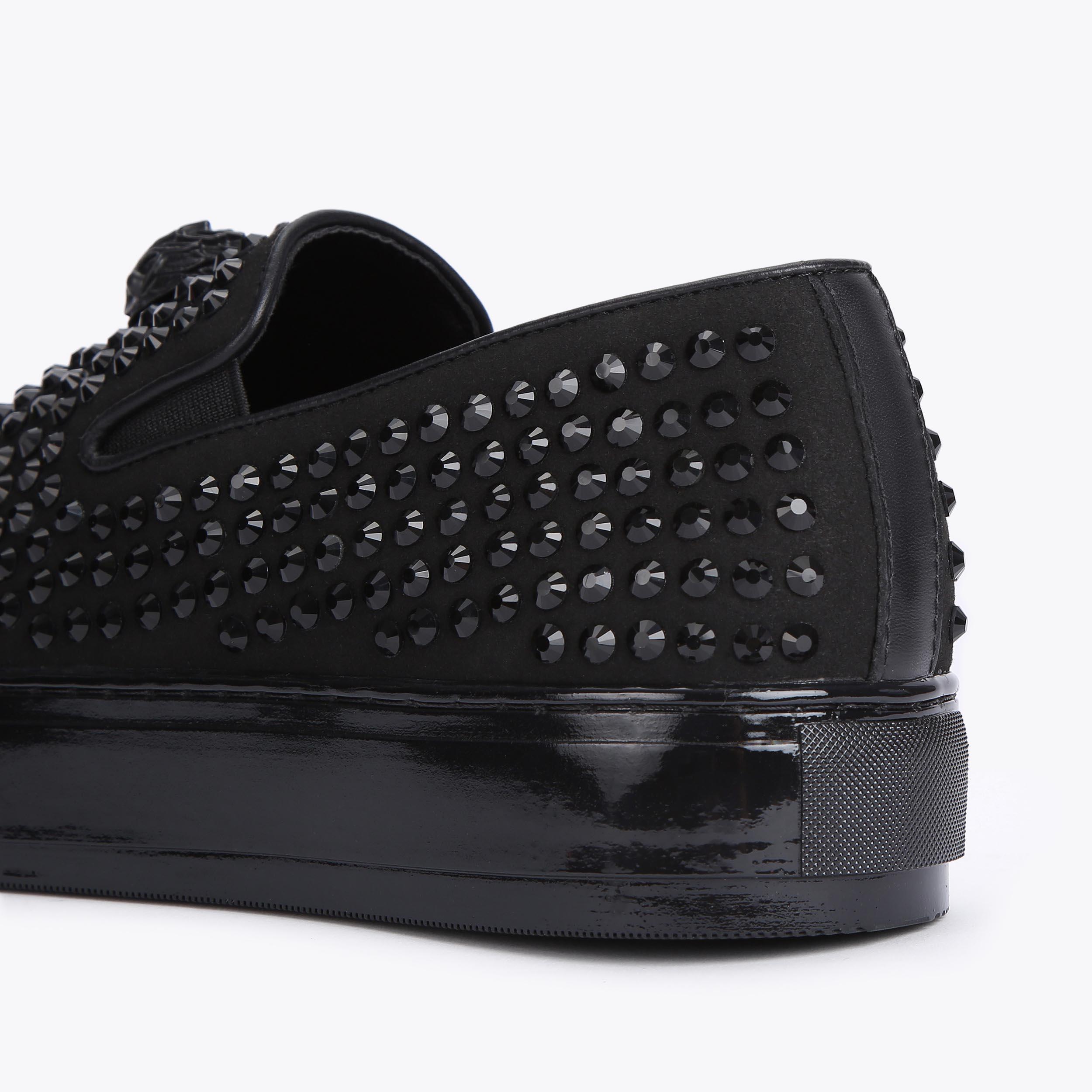 LANEY STUD SLIP-ON MENS Black Stud Slip On Sneaker by KURT GEIGER