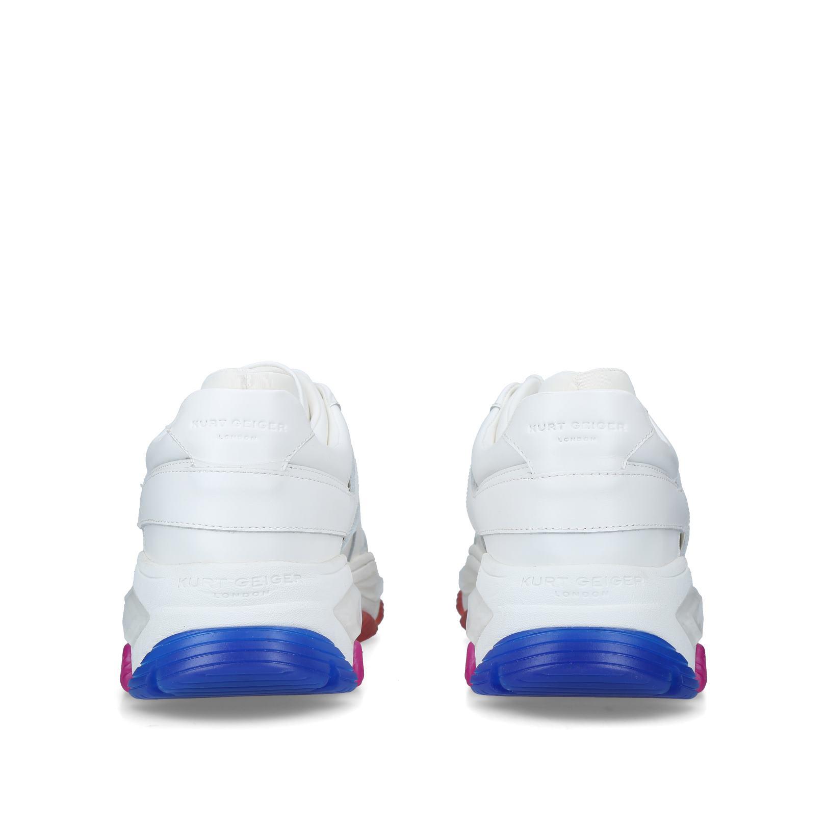 WHITE LEATHER RAINBOW SOLE LETTIE MENS SNEAKERS by KURT  display picture 1