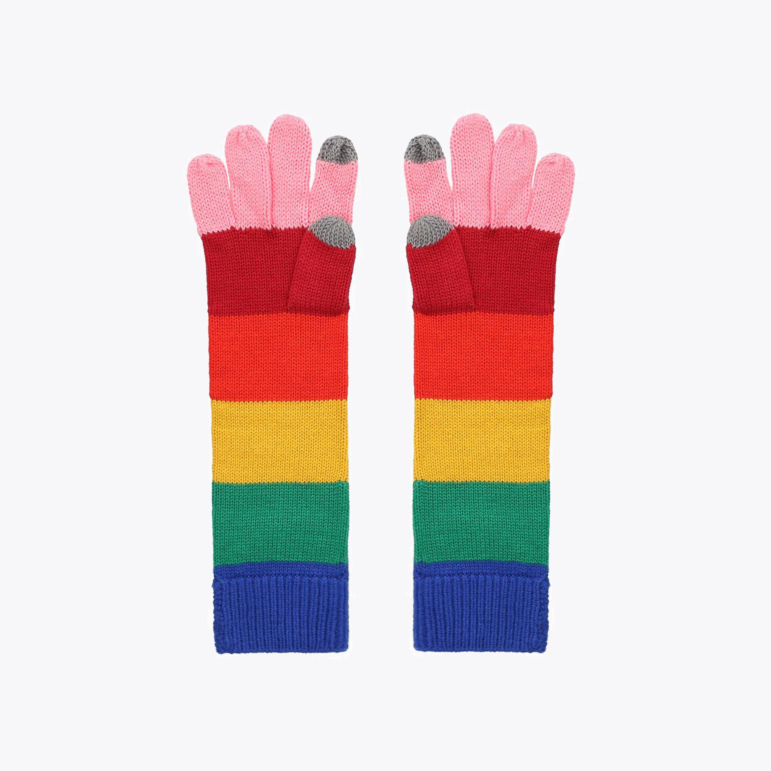 Rainbow gloves clearance