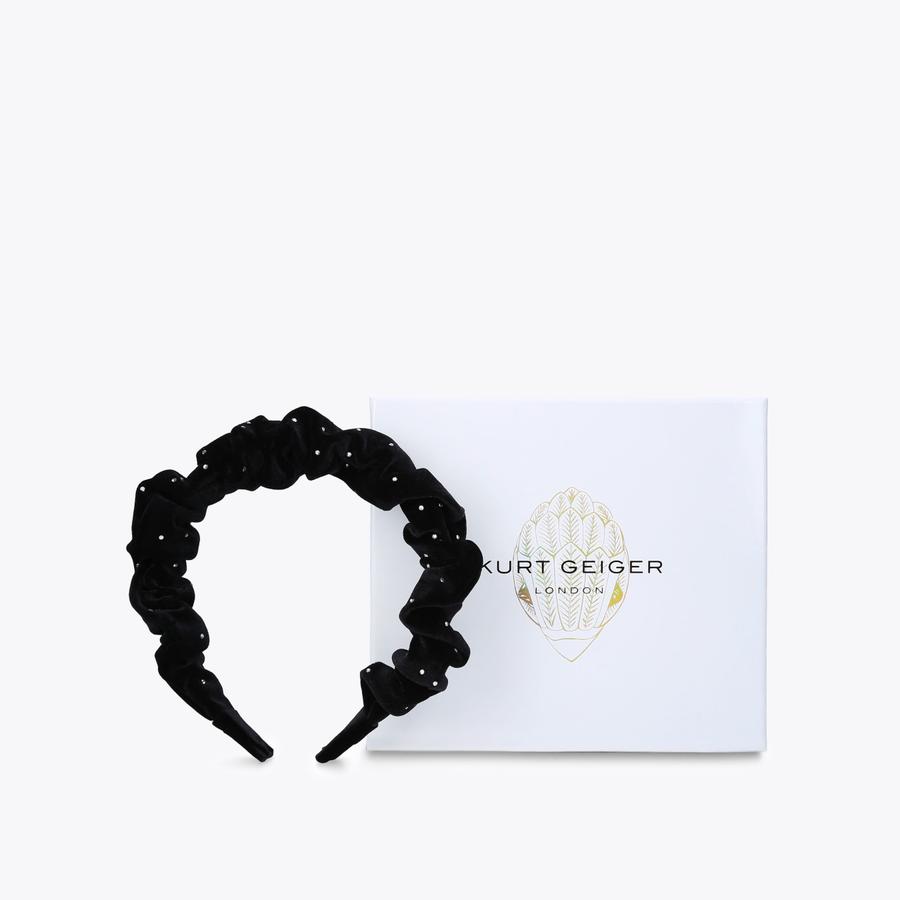 HEADBAND Black Velvet Jewelled Headband by KURT GEIGER LONDON display picture 3