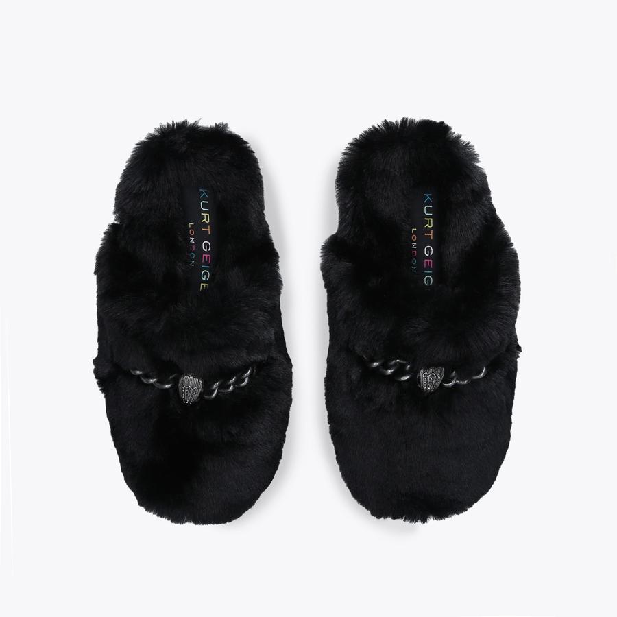 BLACK CHELSEA SLIPPER by KURT GEIGER LONDON