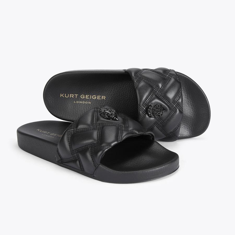サンダル・ミュール MEENA EAGLE DRENCH NOS SANDAL MEENA EAGLE DRENCH Grey Slip On Sandals by KURT GEIGER LONDON