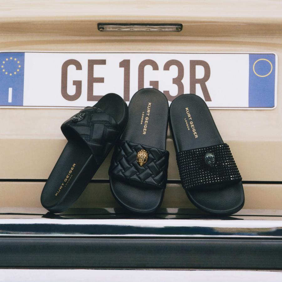 サンダル・ミュール   MEENA EAGLE DRENCH NOS SANDALS MEENA EAGLE DRENCH Grey Slip On Sandals by KURT GEIGER LONDON