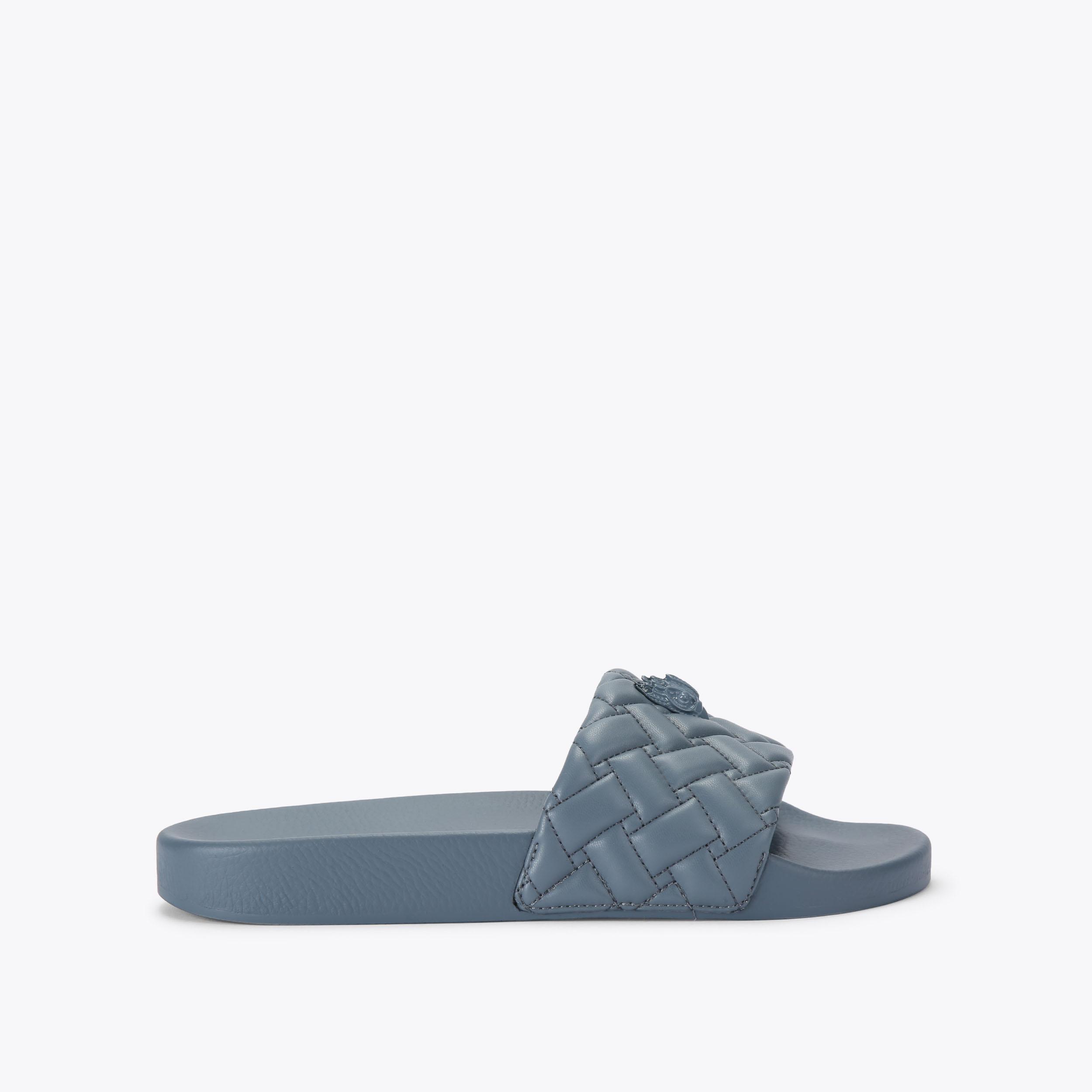 MEENA EAGLE DRENCH Grey Slip On Sandals by KURT GEIGER LONDON