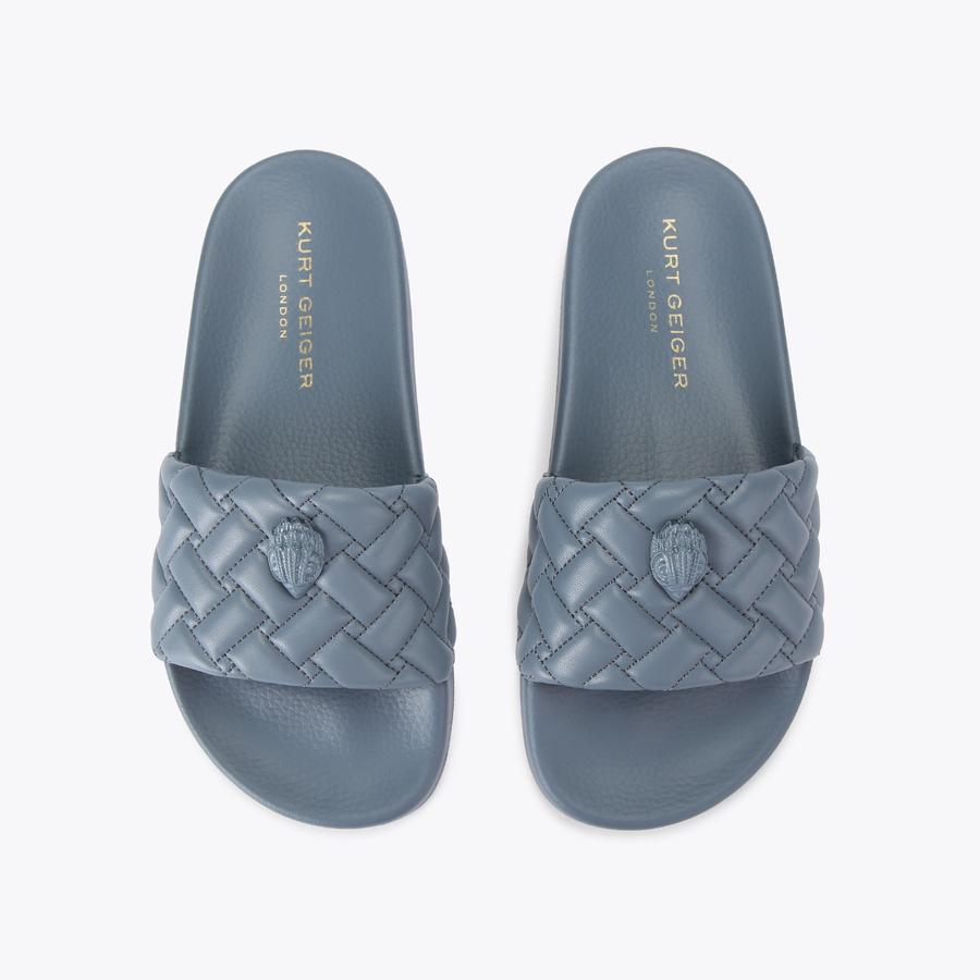 サンダル・ミュール MEENA EAGLE DRENCH NOS SANDAL MEENA EAGLE DRENCH Black Slide On Sandals by KURT GEIGER LONDON