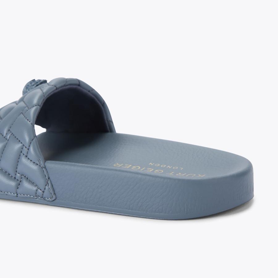 サンダル・ミュール   MEENA EAGLE DRENCH NOS SANDALS MEENA EAGLE DRENCH Black Slide On Sandals by KURT GEIGER LONDON