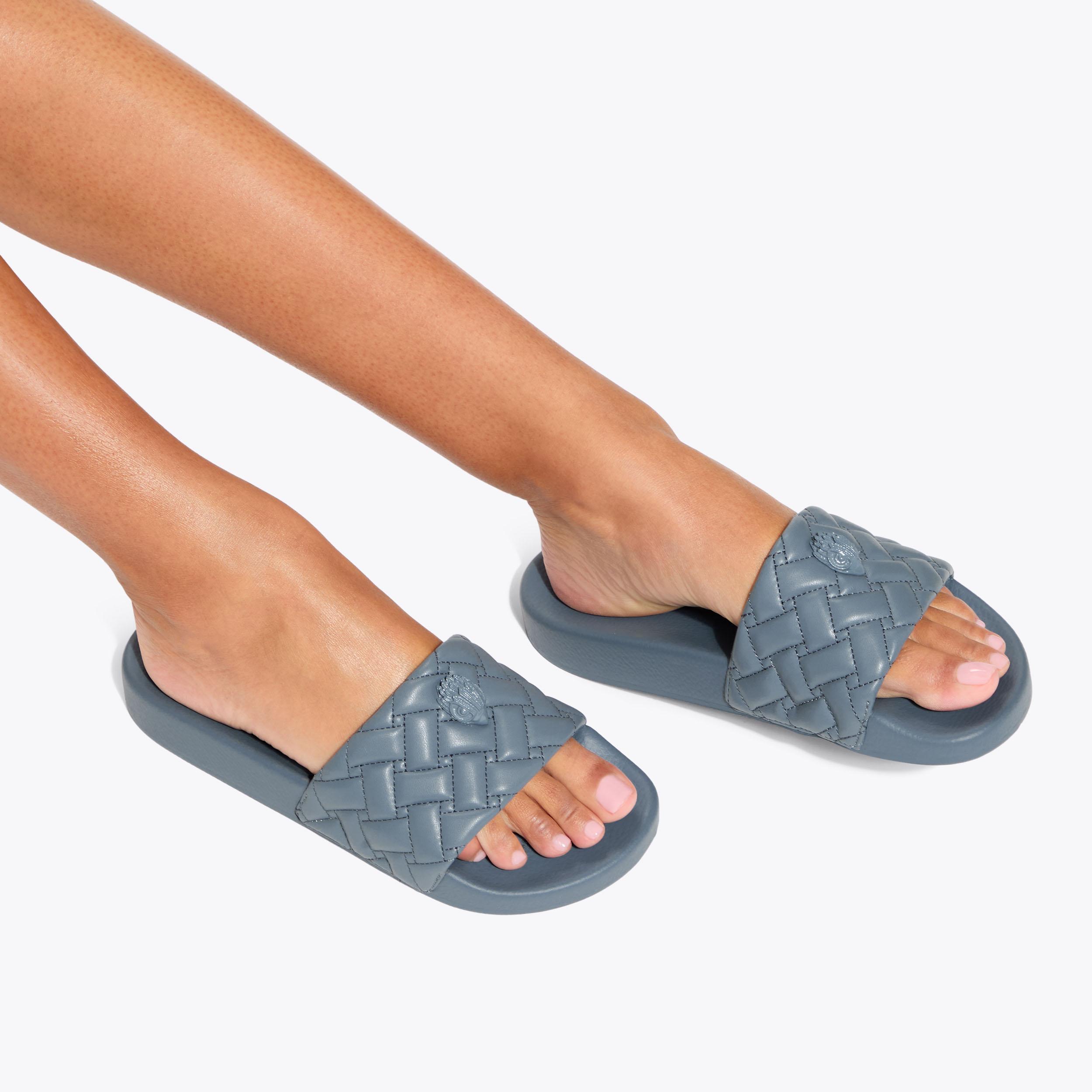 サンダル・ミュール MEENA EAGLE DRENCH NOS SANDAL MEENA EAGLE DRENCH Black Slide On Sandals by KURT GEIGER LONDON