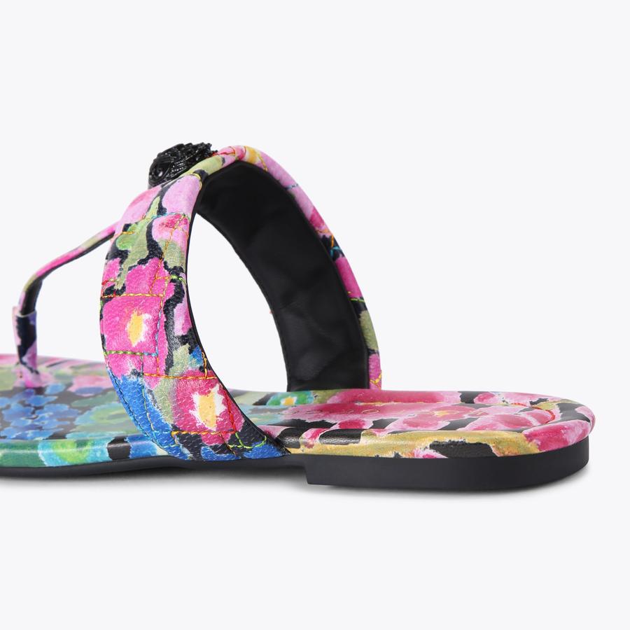 KENSINGTON T-BAR SANDAL Floral Printed Flip Sandal by KURT