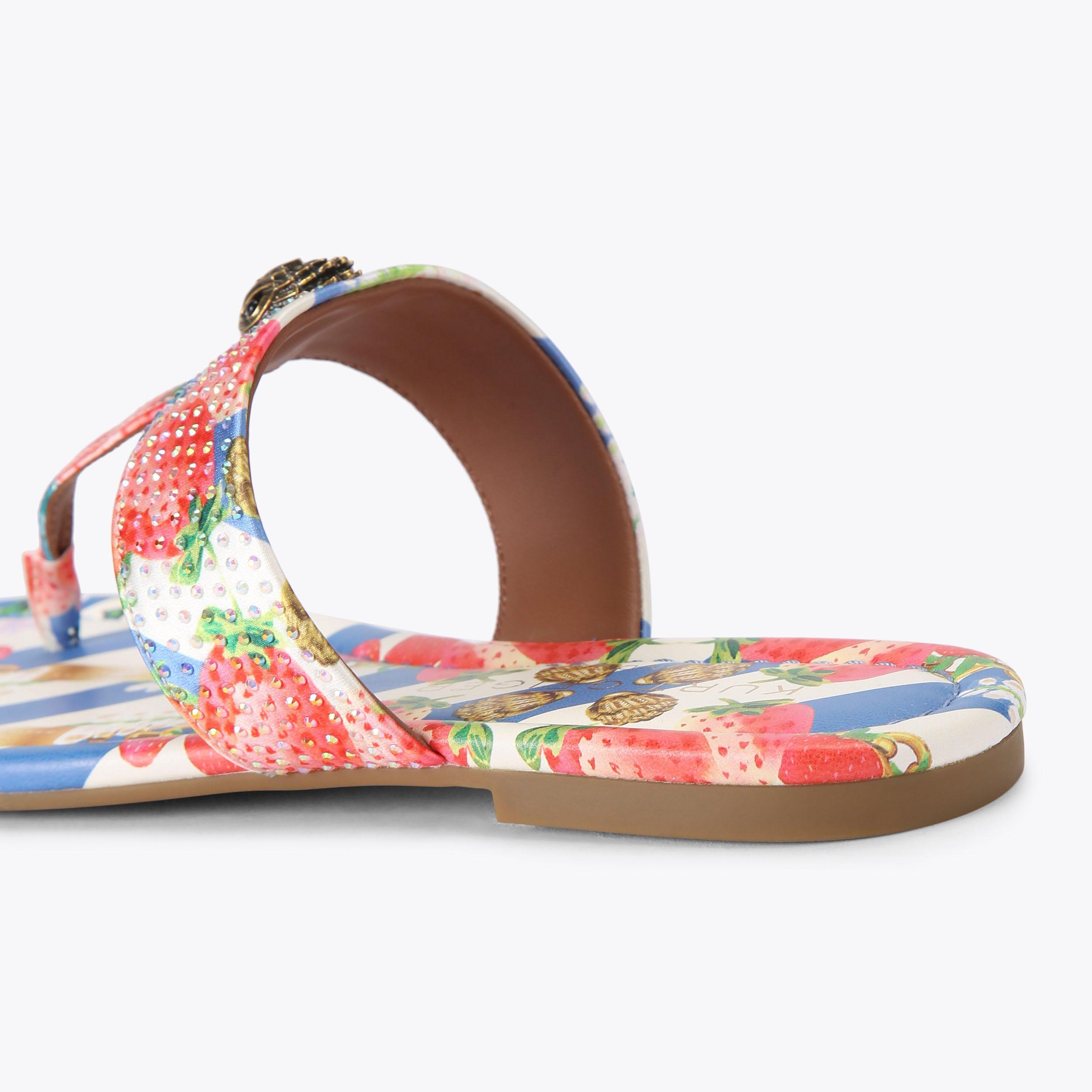 KENSINGTON T-BAR SANDAL Strawberry chain sandal by KURT