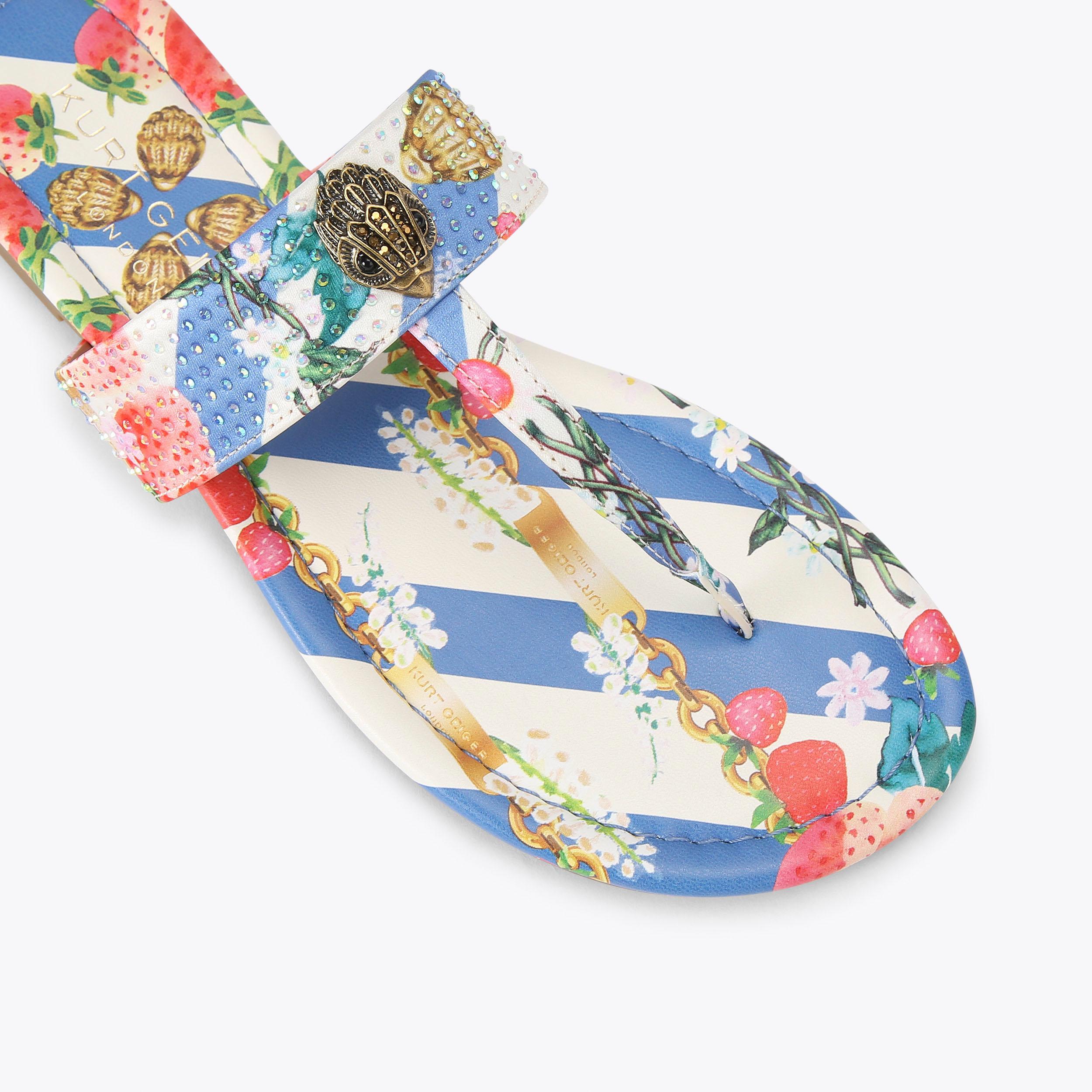 KENSINGTON T-BAR SANDAL Strawberry chain sandal by KURT