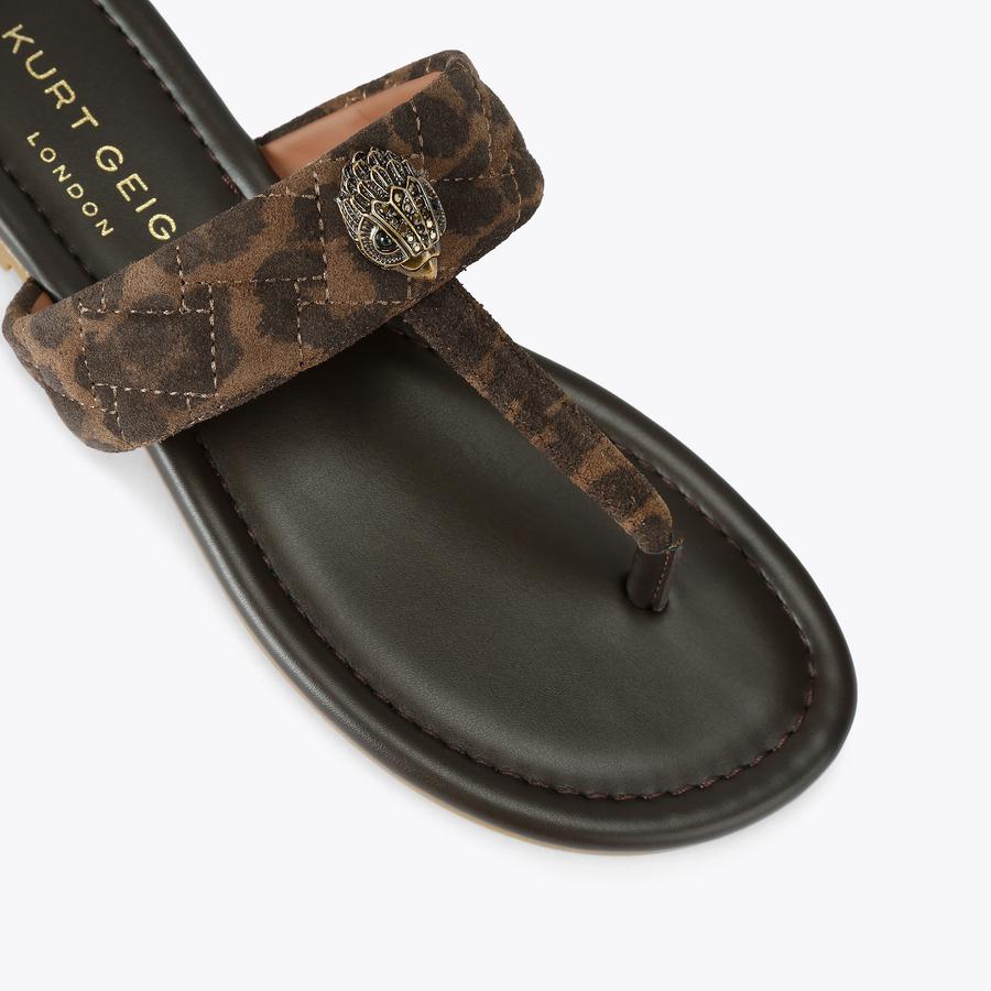 KENSINGTON T-BAR SANDAL Leopard Print Sandal by KURT GEIGER