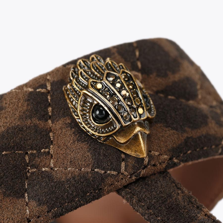 KENSINGTON T-BAR SANDAL Leopard Print Sandal by KURT GEIGER LONDON