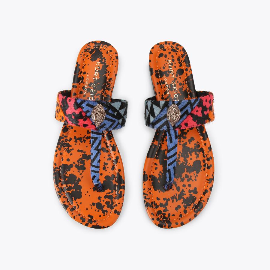 KENSINGTON T-BAR SANDAL Calfhair T-Post Sandal by KURT