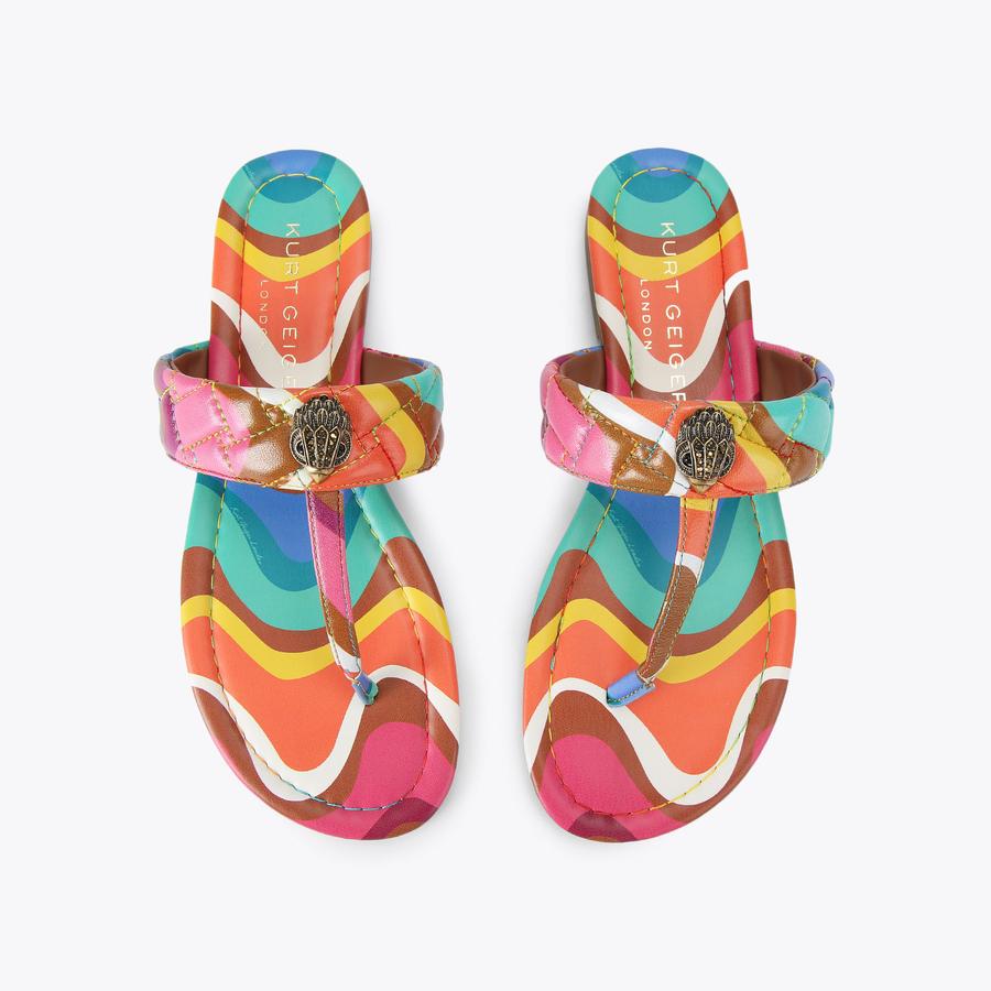 QUADRIGO ネフ KENSINGTON T-BAR SANDAL Floral Toe Post Sandal by KURT
