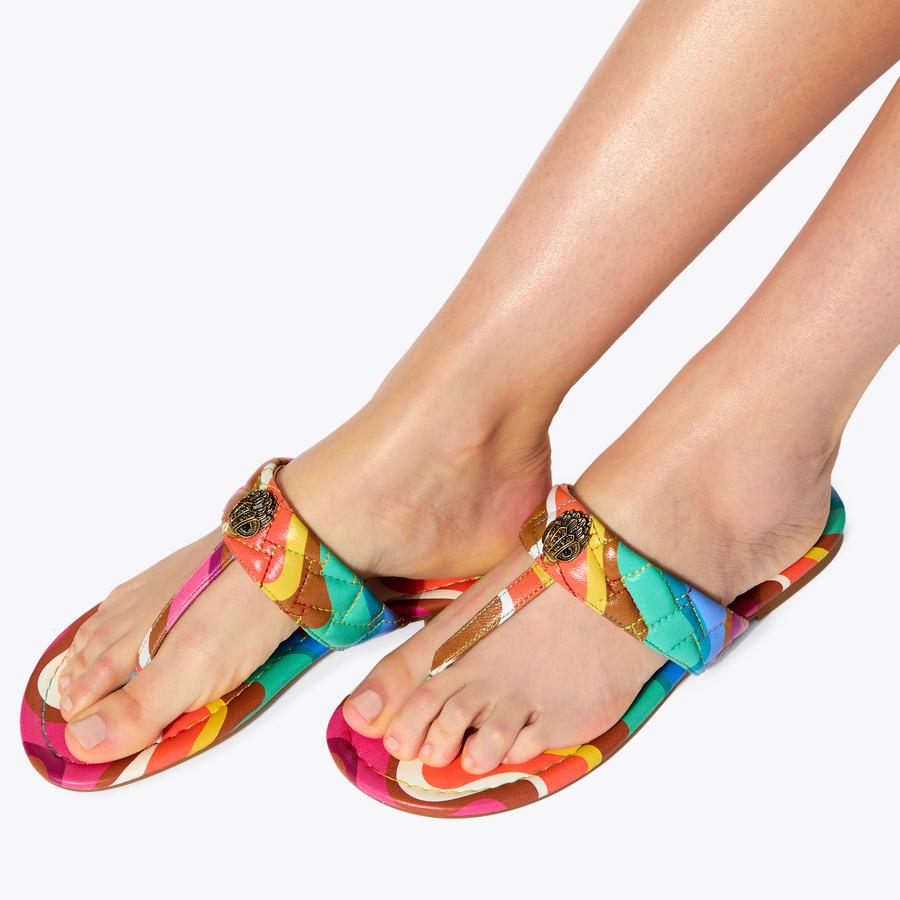 SLANG SHADY美品 KENSINGTON T-BAR SANDAL Floral Toe Post Sandal by KURT