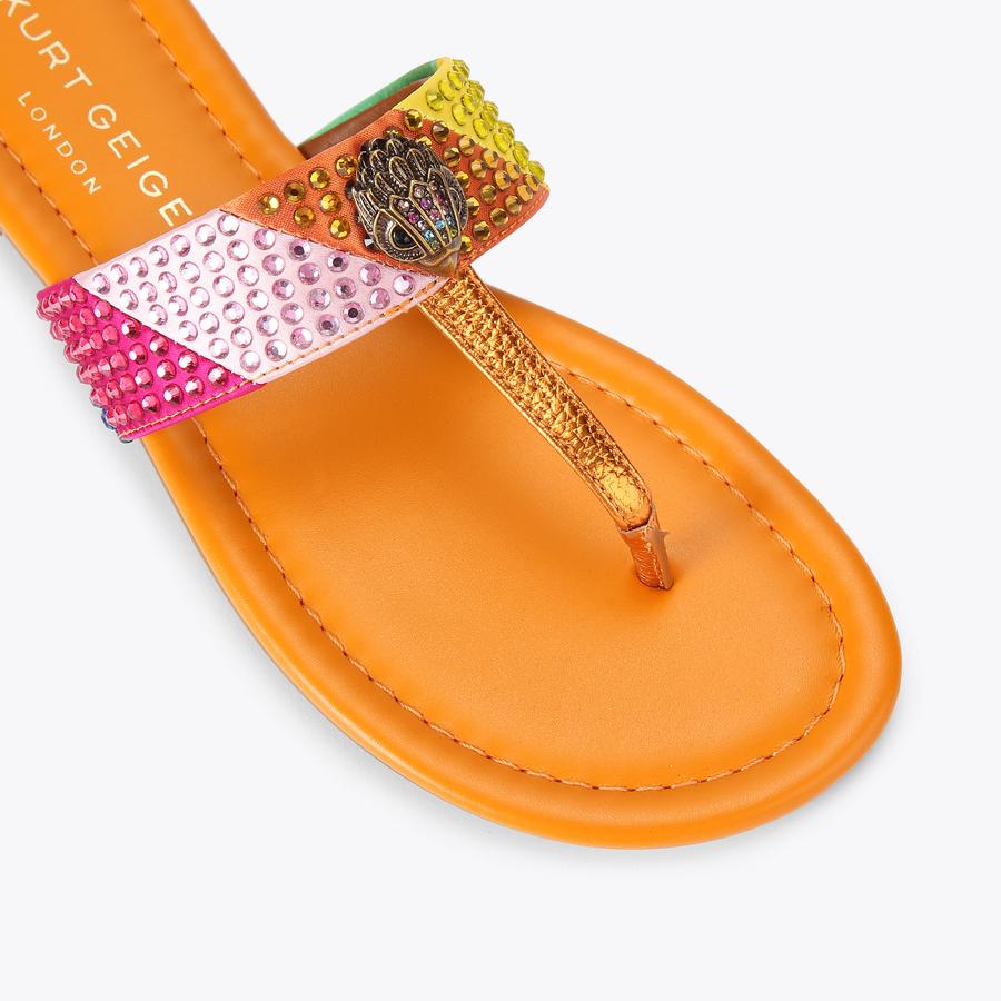 Kurt geiger orange sandals deals