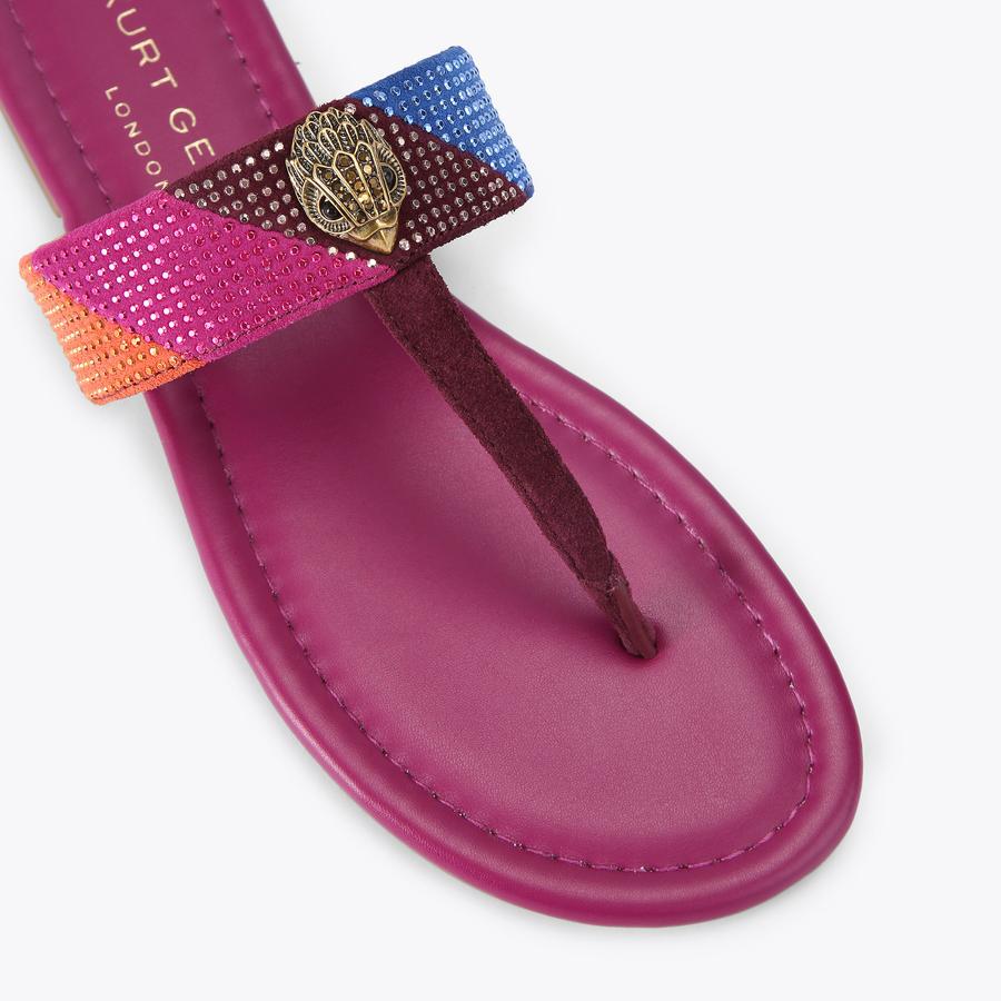 KENSINGTON T-BAR SANDAL Crystal Slip On Sandal by KURT