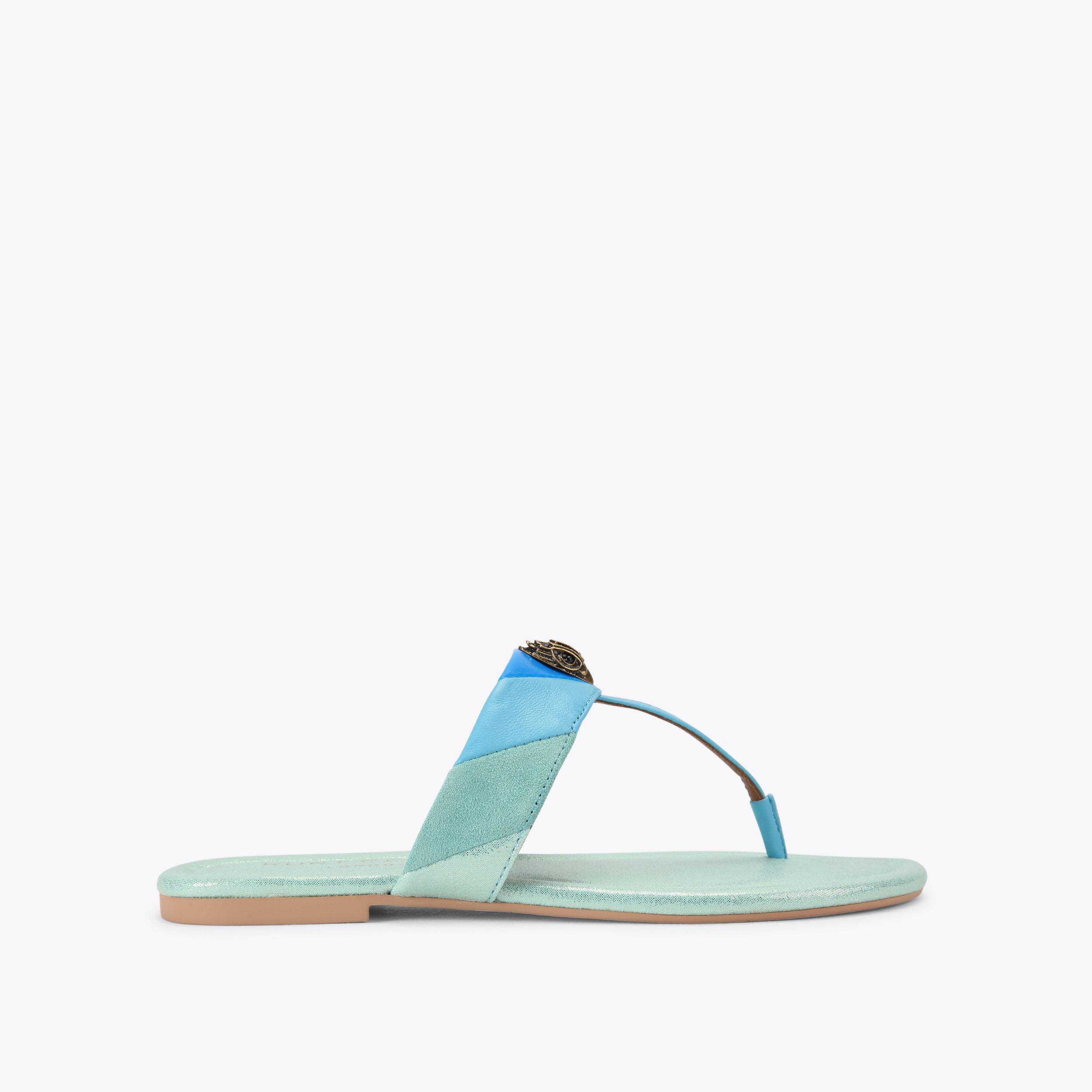 Kensington T-Bar Floral Sandals | Designer Styles | Kurt Geiger