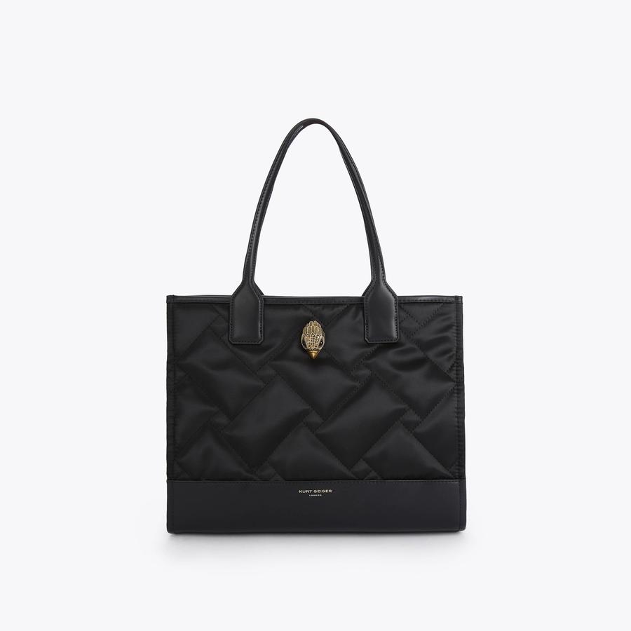 RECYCLED SQ SM SHOPPER Small Black Quilted Recycled Shopper