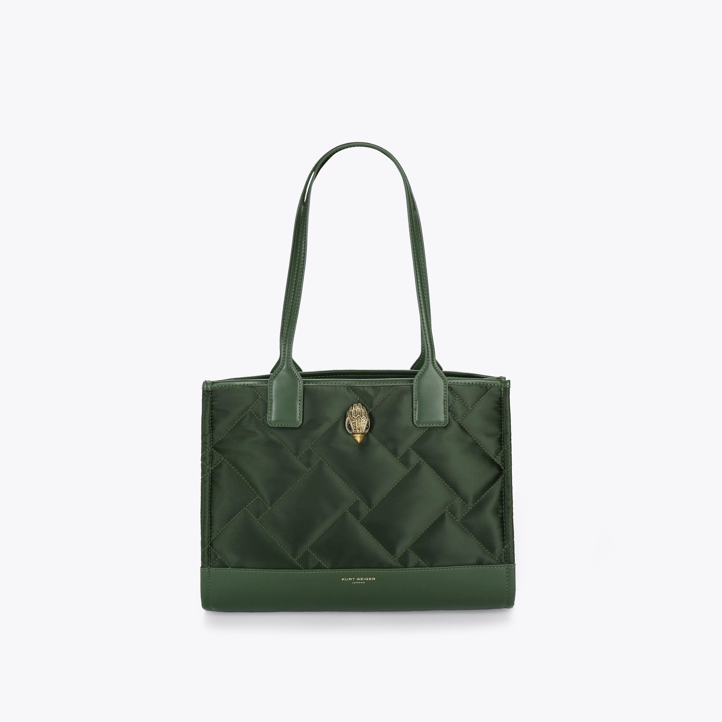 RECYCLED SQ SM SHOPPER Khaki Recycled Shoulder Purse by KURT