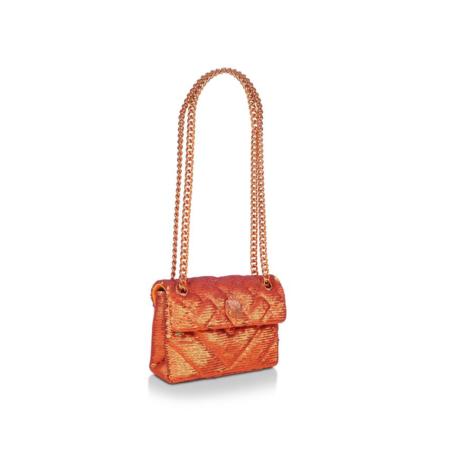 Kurt Geiger London Sequin Mini Kensington Orange Bag online NWT Convertible Chain Strap