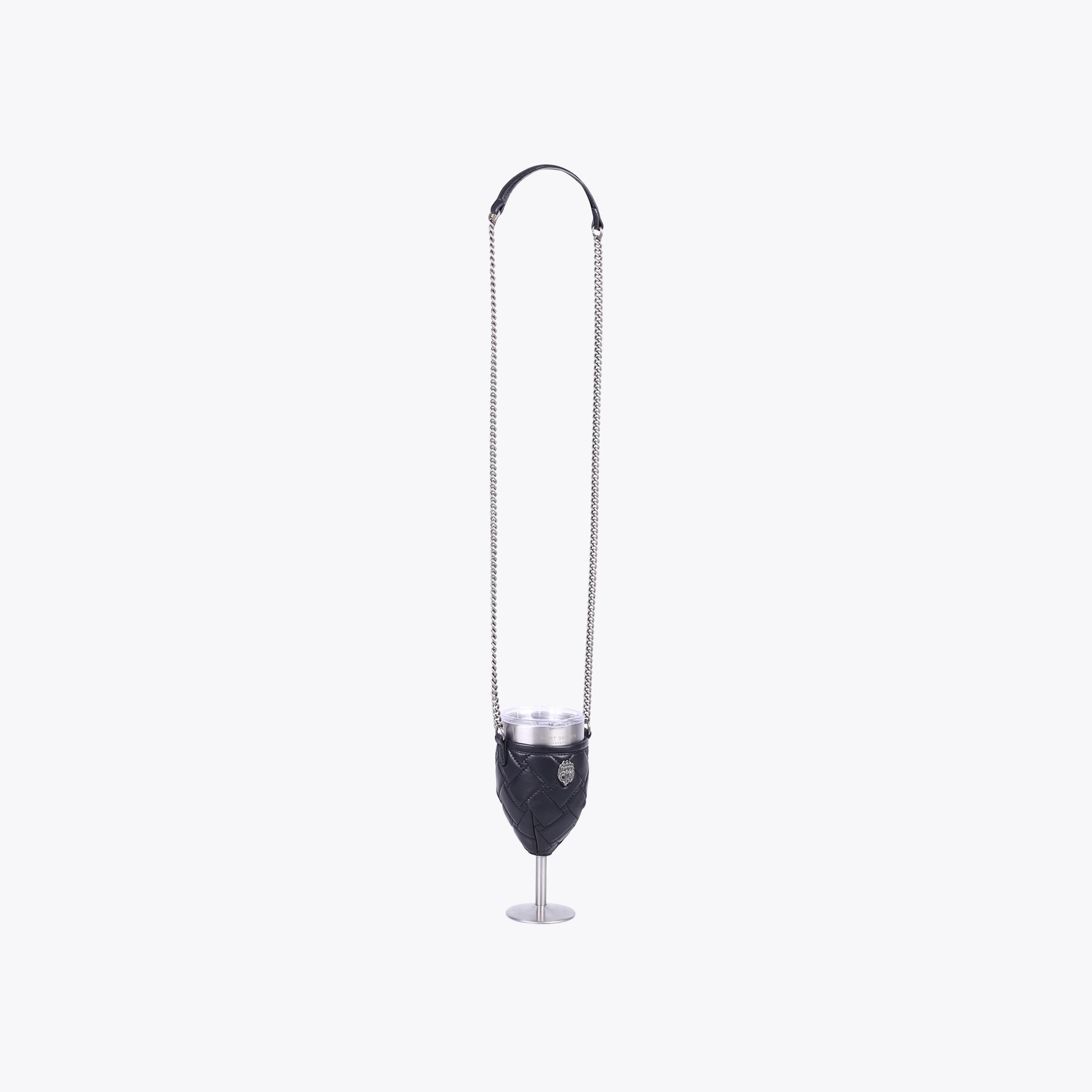 BLACK WINE GLASS HOLDER by KURT GEIGER LONDON