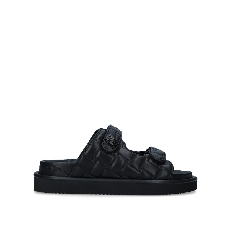 ORSON SLIDE MENS Black buckle mens sliders by KURT GEIGER LONDON display picture 3