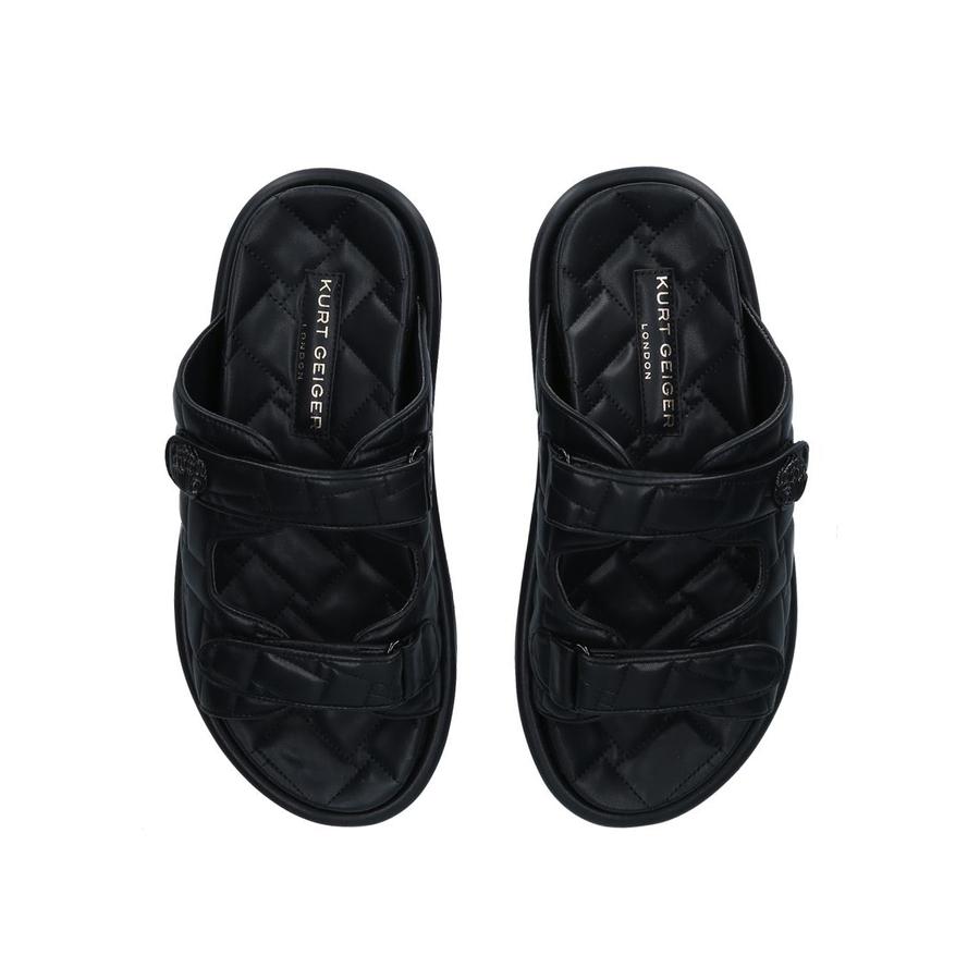 ORSON SLIDE MENS Black buckle mens sliders by KURT GEIGER LONDON display picture 1